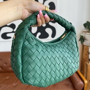 Green Woven Handbag
